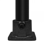 Tüüp 11 Must, Otsa klamber neljakandilise alusplaadiga Ø21,3 mm