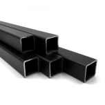 Black Square tube 25x25 mm, galv