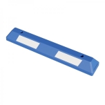 Rubber parking separator - 90 cm blue, white reflective