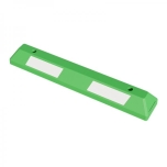 Rubber parking separator - 90 cm green, white reflective