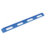 Rubber parking separator - 184 cm blue, with white reflectors