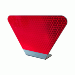 Metal barrier reflector white/red