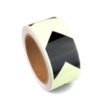 Luminescent tape with black arrow 50mm x 10m