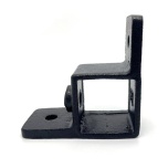 Tüüp 57, Kahepoolne kinnitus klamber 90°, must 25x25mm