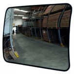 Rectangular indoor safety mirror