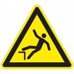 Caution sign floor sticker: "Risk of falling" H600mm 