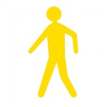 Floor sign: Pedestrian H600mm