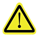 PVC Warning sign: "General danger" 200x200x200mm