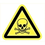 Warning sign: Toxic material