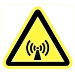 Caution sign sticker: "Non-ionizing radiation" 200x200x200mm