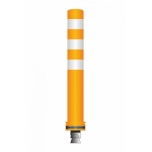 Flex pole cone Ø80 H=650 - orange - tape white