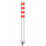 Flex pole cone Ø80 H=1000 - white - tape red