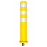 Flex pole cone Ø80 H=800 - yellow - tape white