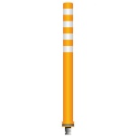 Flex pole cone Ø80 H=1000 - orange - tape4x150mm white