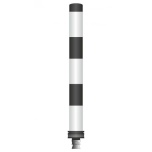 Flex pole cone Ø80 H=800 - black - 3x tape 150mm white