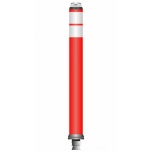  Flex pole cone Ø80 H=800 - red - 2x tape white