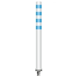 Flex pole cone Ø80 H=1000 - white - tape blue