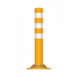 Flex pole cone Ø80 H=650 - orange - tape white