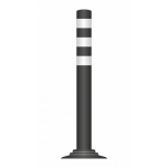 Flex pole cone Ø80 H=800 - black - tape white