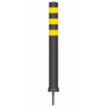 Flex pole cone Ø80 H=800 - black - tape yellow 