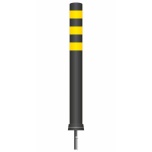 Flex pole cone Ø80 H=800 - black - tape yellow 