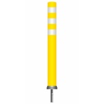 Flex pole cone Ø80 H=800 - yellow - tape white