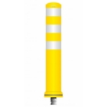 Flex pole cone Ø130mm H=800 - yellow - tape white