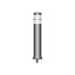 Flex pole cone Ø130 H=800 - grey - white tape - extra strong