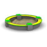 Circular Concrete Sandbox - ∅ 270 cm, Freestanding