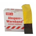 Barrier tape W80mm x 500m, yellow-black