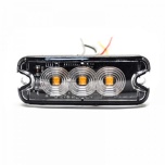 3xLED Surface Mount Light Head, 12-24V, amber