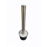 Stainless steel bollard Ø110 H1000mm with the foundation