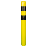 Metallist turvapost pinnasesse Ø159 mm H1000 mm, yellow-black