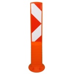 Flexible Delineator Bollard - 120mm, H750 mm, red-white