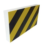 Iseliimuv hoiatuskaitse kollane/must 200x350x40mm