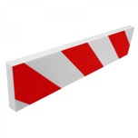 Straight protection foam red-white 80x350x15 (2 pcs)