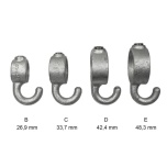 Tüüp 61, Konks klamber, Ø33,7 mm