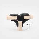 PlayWood Connector 2 pcs T-shape black