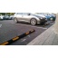Rubber parking separator - 184 cm black yellow reflective Rubber parking separator - 184 cm black yellow reflective
