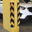 Rubber corner guard, H800x100x100mm, RA2 sticker