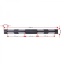 Rubber parking separator - 184 cm black, with white reflectors Rubber parking separator - 184 cm black, with white reflectors