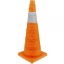 Traffic cone with reflector signaling and beacon 70 cm foldable