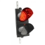 Traffic light black, LED 2 x Ø200mm 12-24V