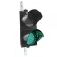 Traffic light black, LED 2 x Ø200mm 12-24V