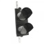 Traffic light black, LED 2 x Ø200mm 12-24V