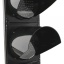 Traffic light black, LED 2 x Ø200mm 12-24V