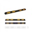 Rubber parking separator - 184 cm black yellow reflective