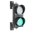 Traffic light black, LED 2 x 100mm 220V