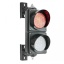 Traffic light black, LED 2 x 100mm 220V