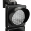 Traffic light black, LED 2 x 100mm 220V